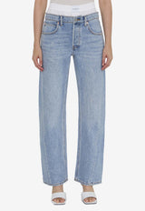 Pre-Styled Boxer Wide-Leg Jeans