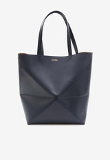 XL Puzzle Fold Leather Tote Bag