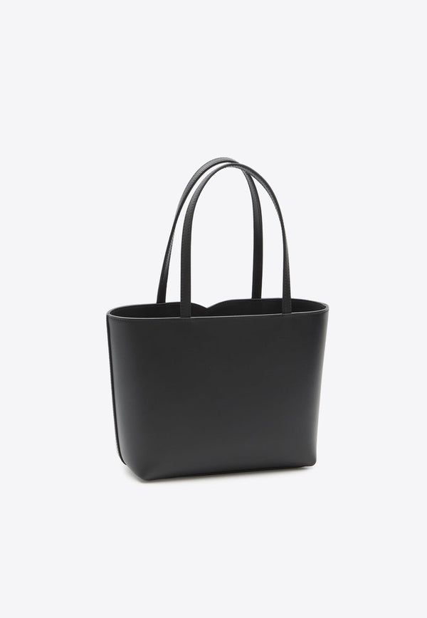 Small DG Logo Leather Tote Bag