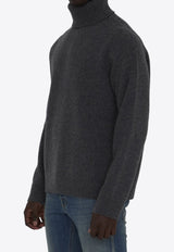 Four Stitches Turtleneck Wool Sweater