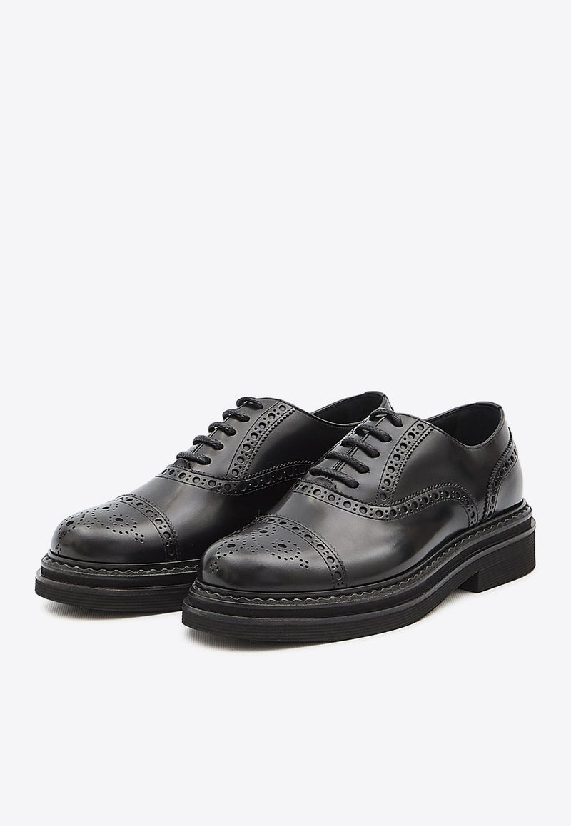 Brushed Leather Brogue Shoes