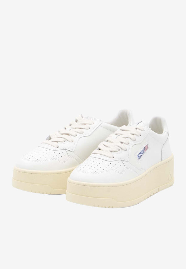 Medalist Leather Platform Sneakers