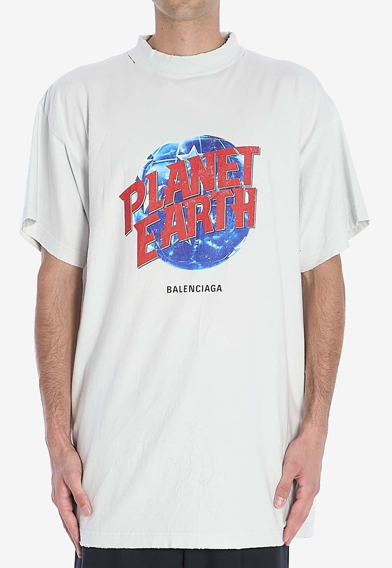 Planet Earth Print T-shirt