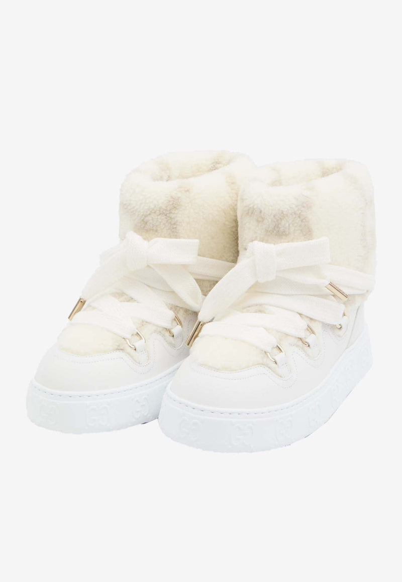 GG Motif Shearling Ankle Boots