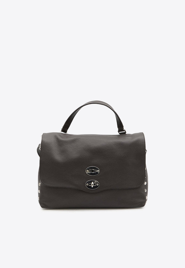 Medium Postina Leather Top Handle Bag