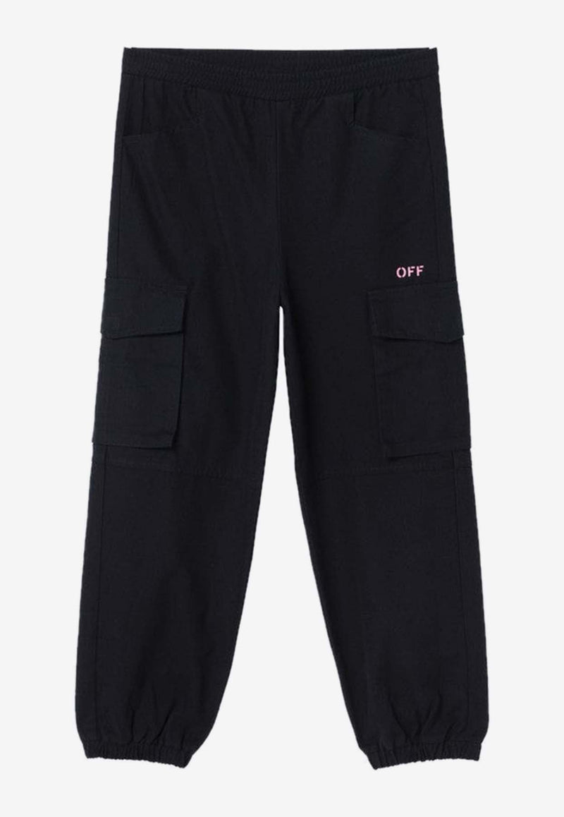 Girls OFF Stamp Cargo Pants