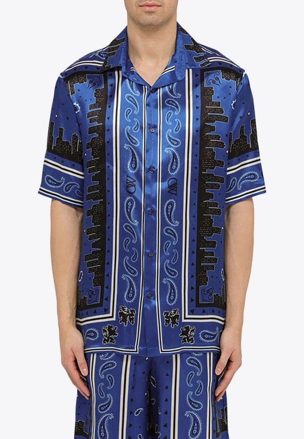 Bandana Print Bowling Shirt