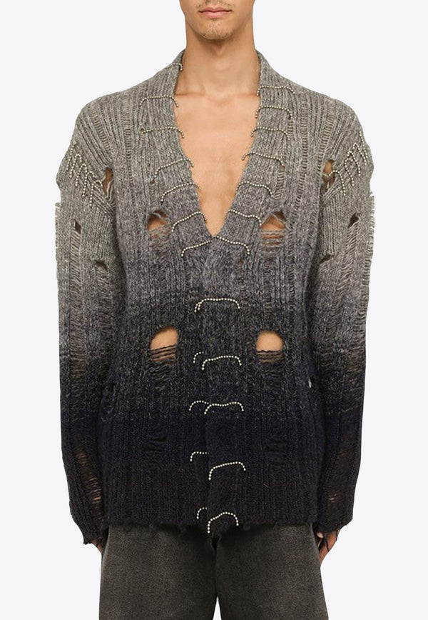 Ripped Knitted Cardigan