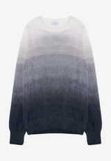 Arrow Mohair Knit Gradient Sweater