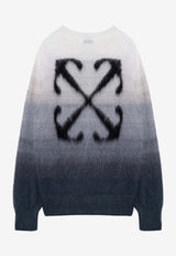 Arrow Mohair Knit Gradient Sweater