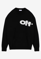 Shared Logo Knitted Wool Blend Sweater