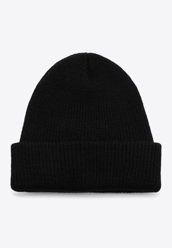 Logo Embroidered Wool Beanie