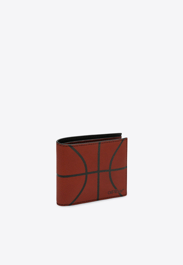 Bi-Fold Basketball Leather Wallet