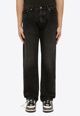 Arrows Patch Straight-Leg Jeans