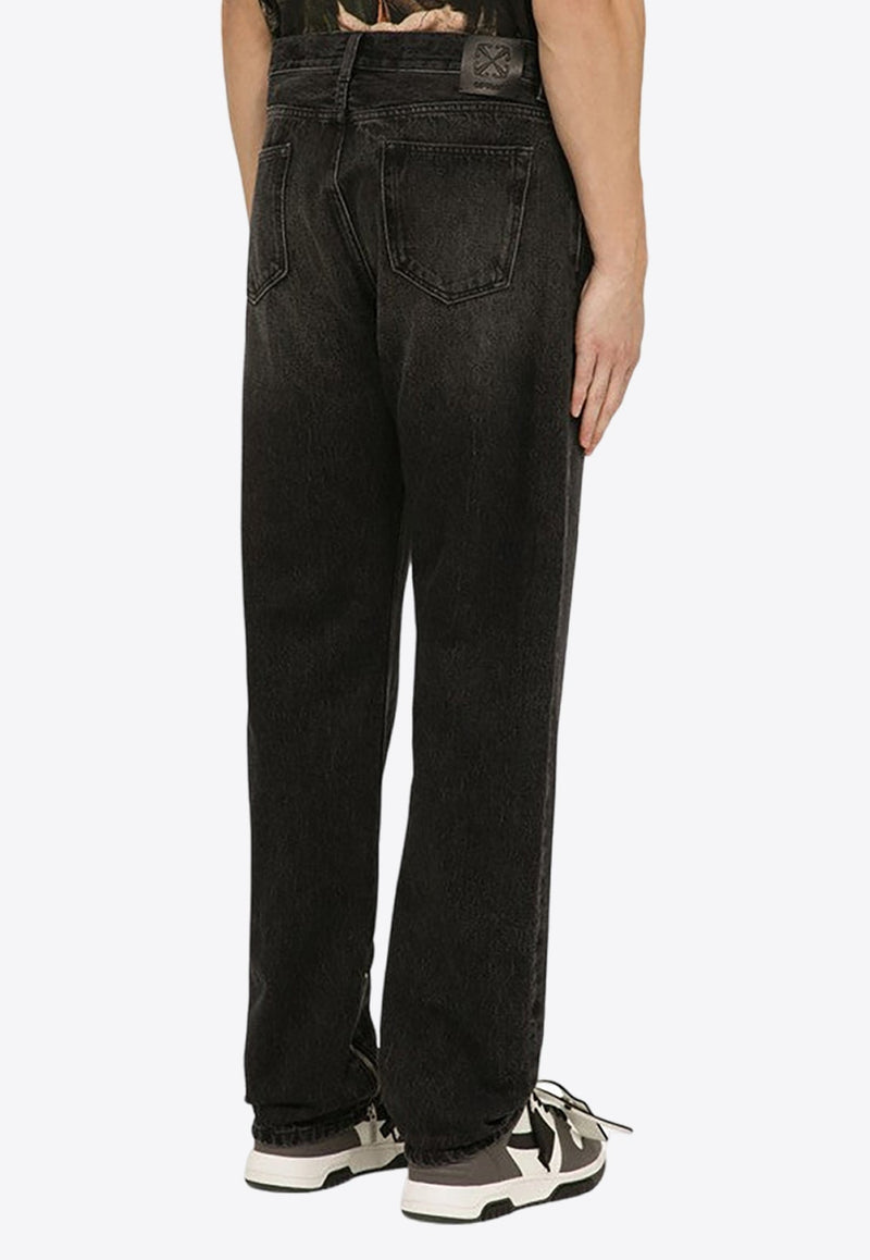 Arrows Patch Straight-Leg Jeans