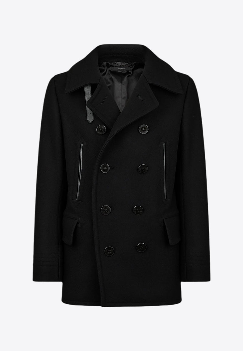 Melton Double-Breasted Overcoat