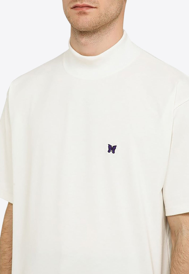 Mock-Neck Logo T-shirt