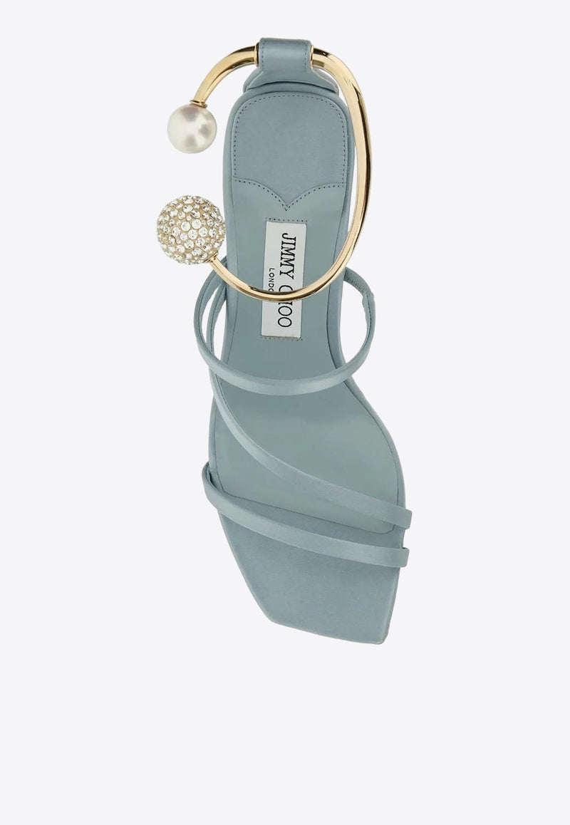 Ottilia 90 Crystal-Embellished Sandals in Satin