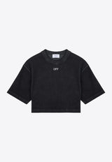 Off Stamp Washed Cropped T-shirt