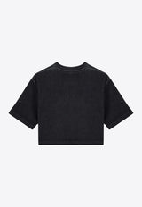 Off Stamp Washed Cropped T-shirt