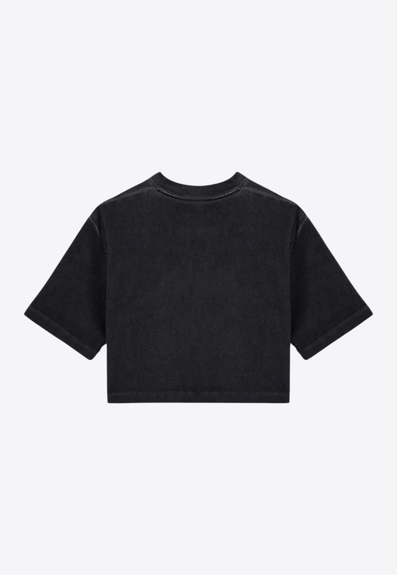 Off Stamp Washed Cropped T-shirt