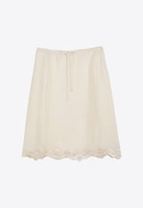 Drawstring Silk Skirt