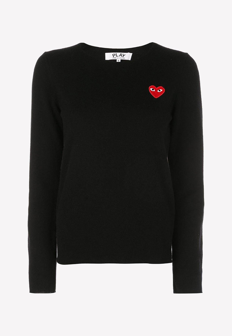 Heart Logo Patch Sweater in Wool