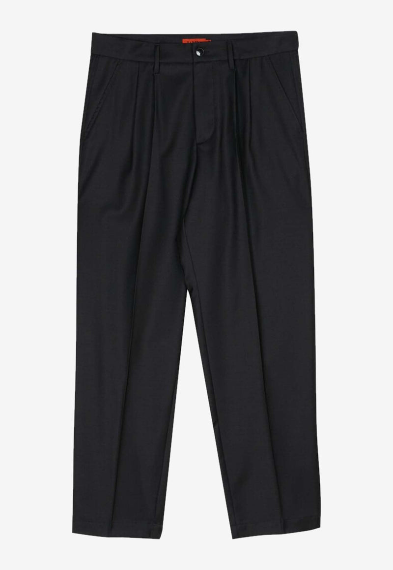 Straight-Leg Wool Pants