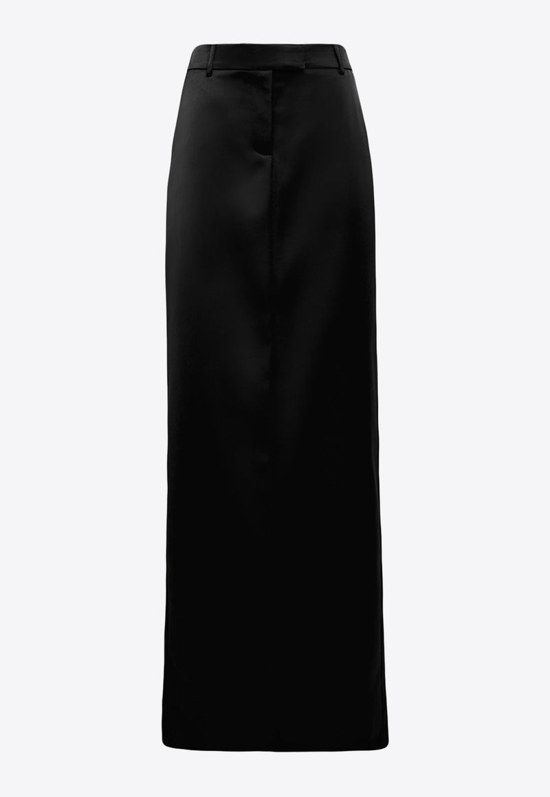 Tailored Maxi Skirt in Satin