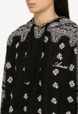 Paisley Knitted Hooded Sweatshirt