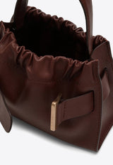 Square Scrunchy Leather Shoulder Bag