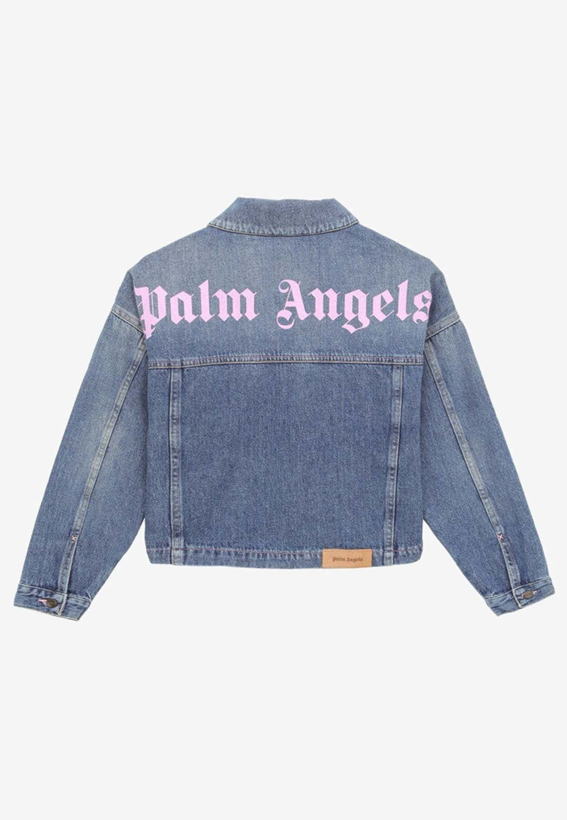 Girls Buttoned Denim Jacket