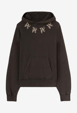 Statement Monogram Print Hooded Sweatshirt