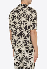 Palm Print Bowling Shirt