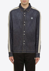 Logo-Embroidered Denim Overshirt