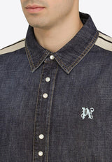 Logo-Embroidered Denim Overshirt