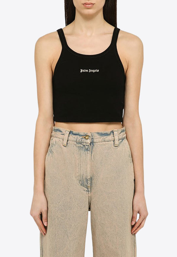 Logo Embroidered Cropped Top