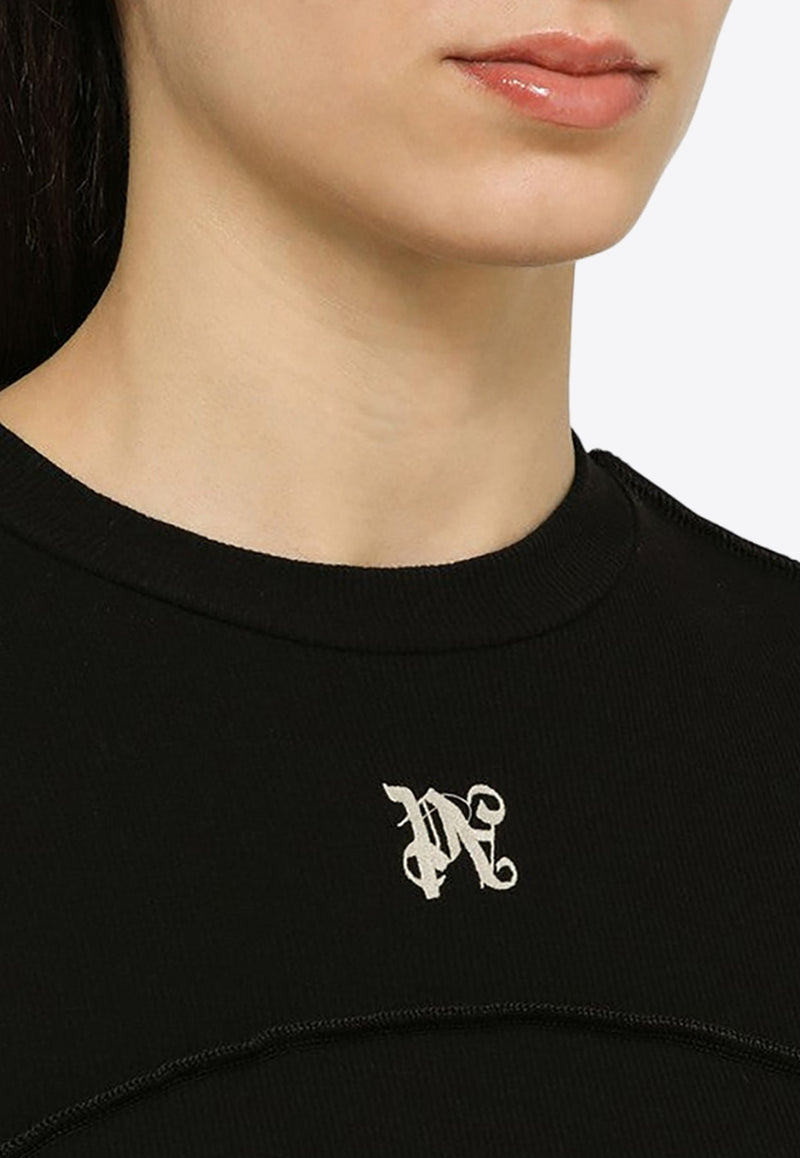 Logo Embroidered Crewneck Mini Dress