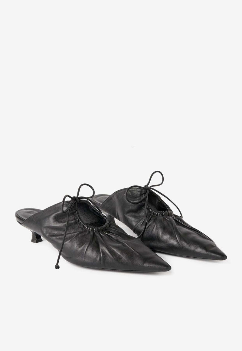 Masey 35 Pointed-Toe Leather Mules