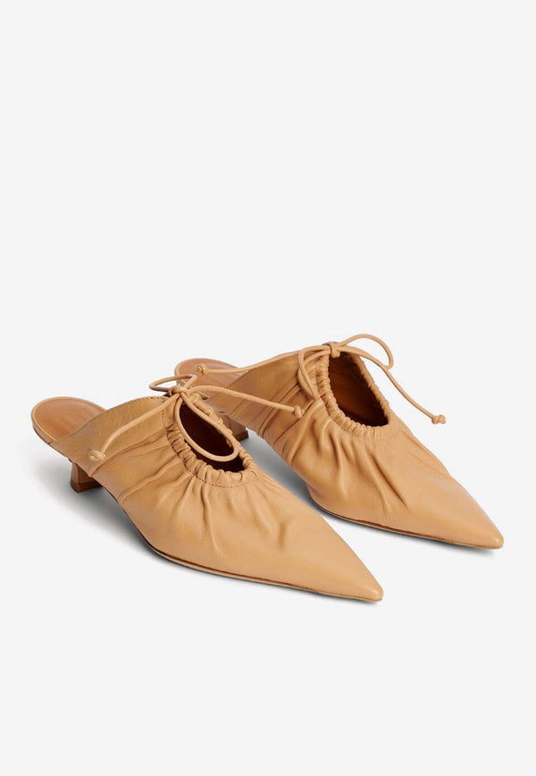 Masey 35 Pointed-Toe Leather Mules