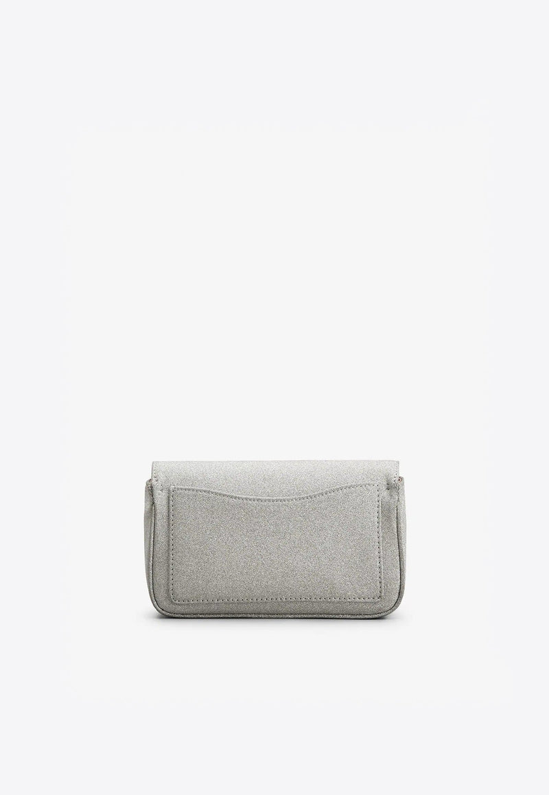 Mini Jeu de Fille Clutch Bag in Glitter Fabric