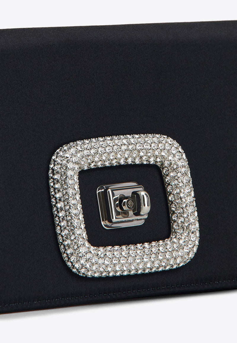 Mini Viv' Choc Crystal-Embellished Bag in Satin