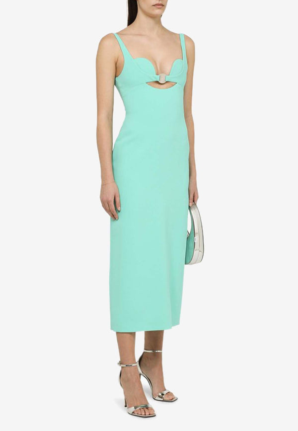 Sleeveless Fitted Midi Dress