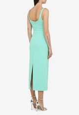 Sleeveless Fitted Midi Dress