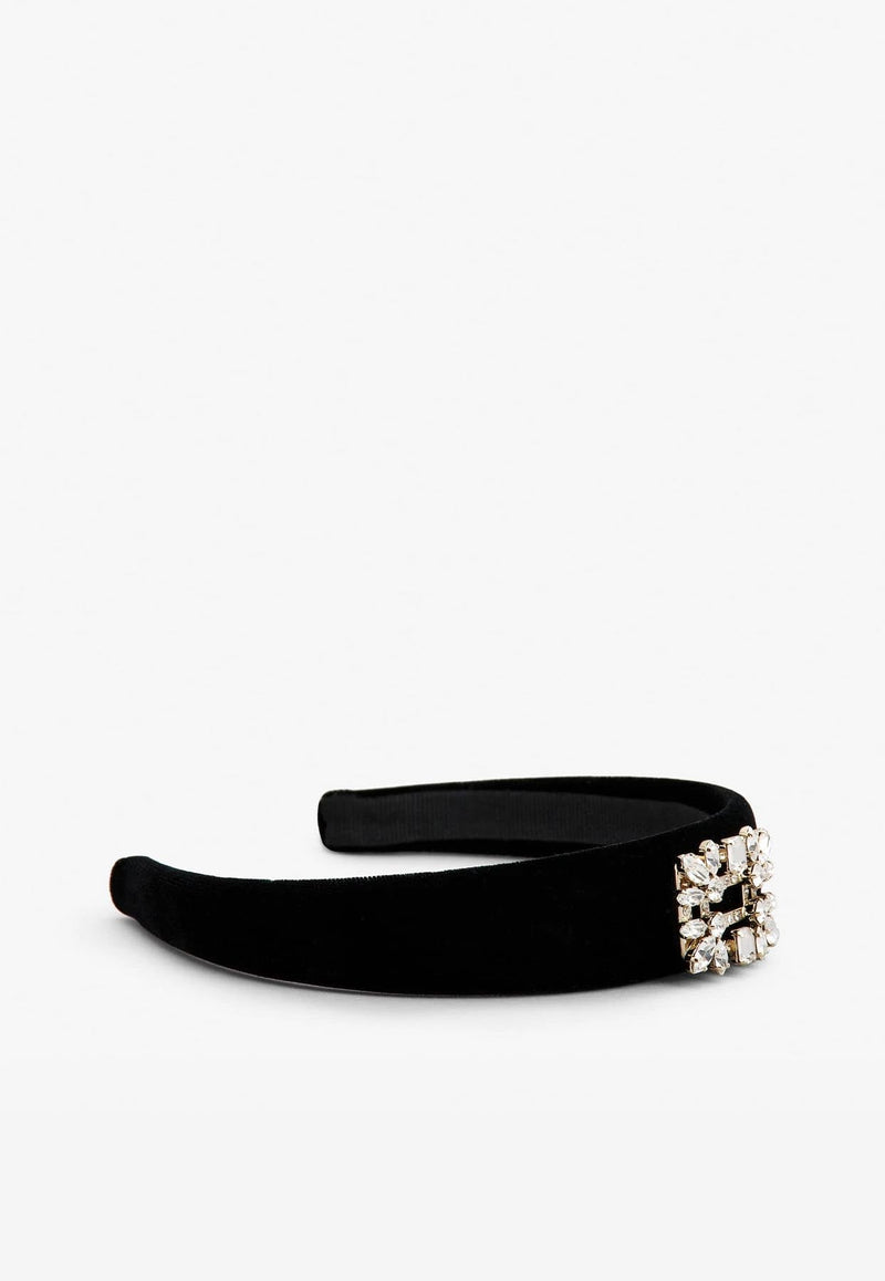 Crystal Embellished Velvet Hairband