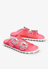 Slidy Viv' Strass Buckle Sandals