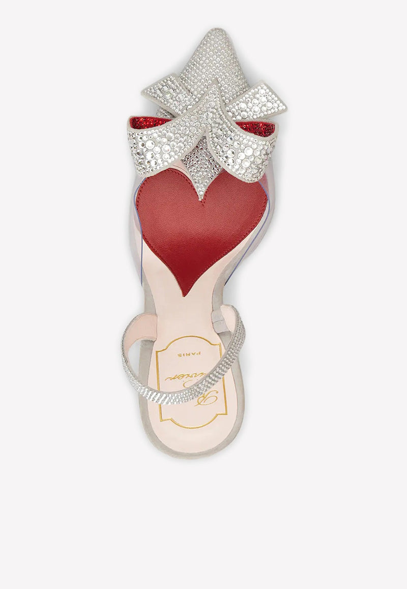 I Love Vivier 100 Bow Strass Slingback Pumps