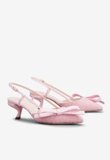 Virgule Bow 55 Slingback Pumps