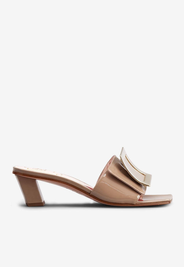 Love 45 Metal Buckle Mules in Patent Leather