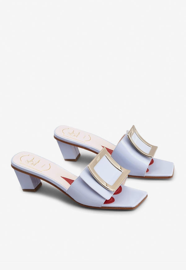 45 Love Metal Buckle Mules in Patent Leather